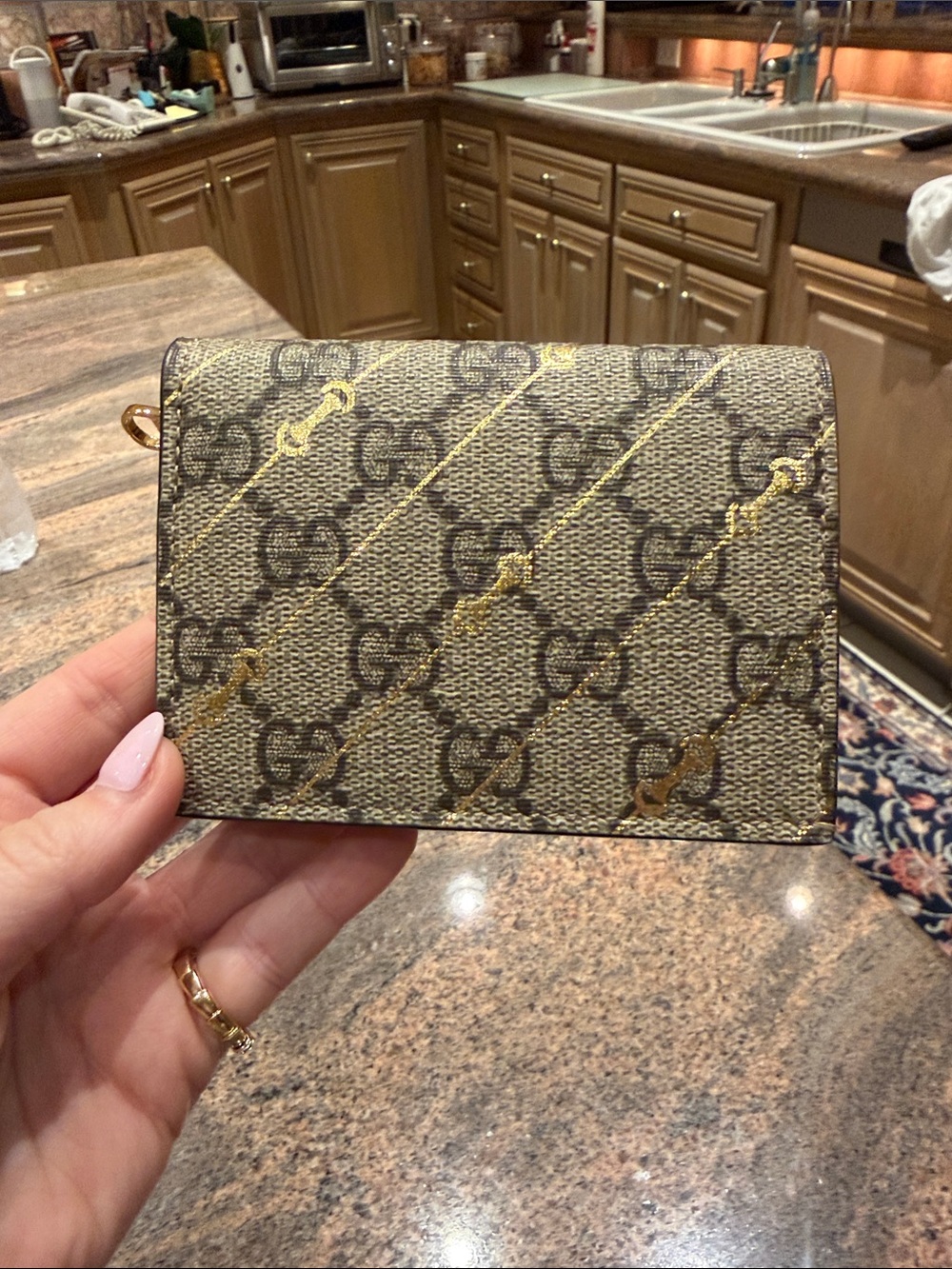 Gucci GG Supreme Wallet with Horsebit Print - Picture 4 of 9